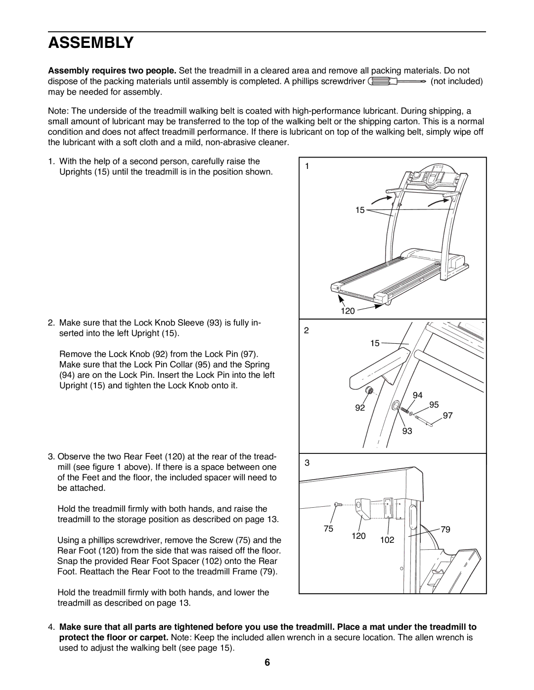 ProForm 831.298300 user manual Assembly 