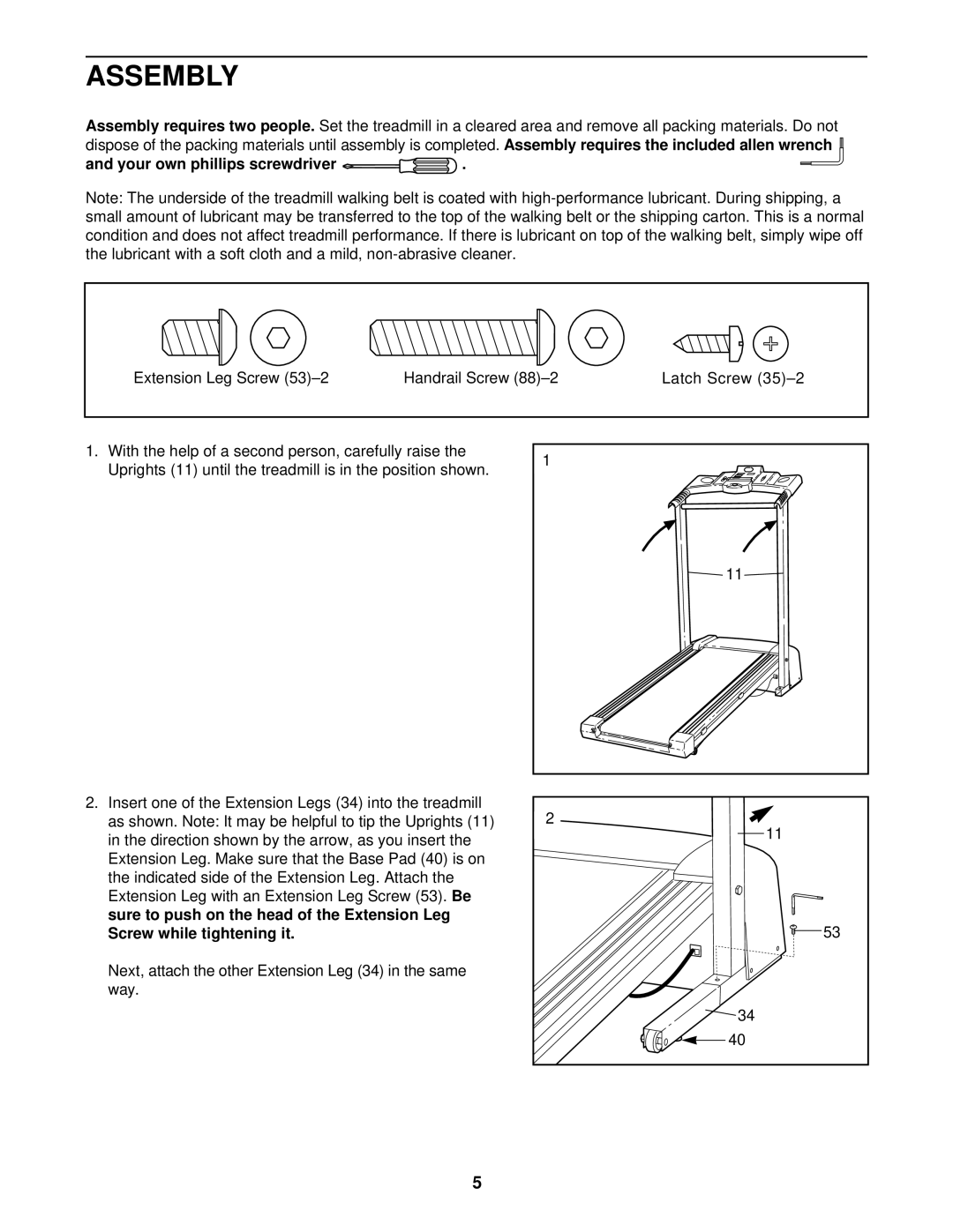 ProForm 831.299202 user manual Assembly, Your own phillips screwdriver 