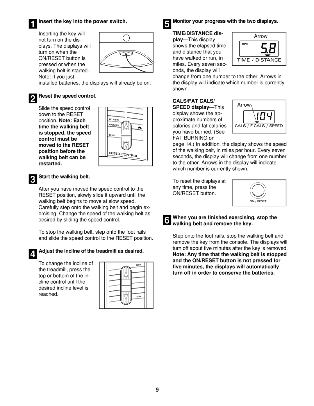 ProForm 831.299202 user manual CALS/FAT Cals 