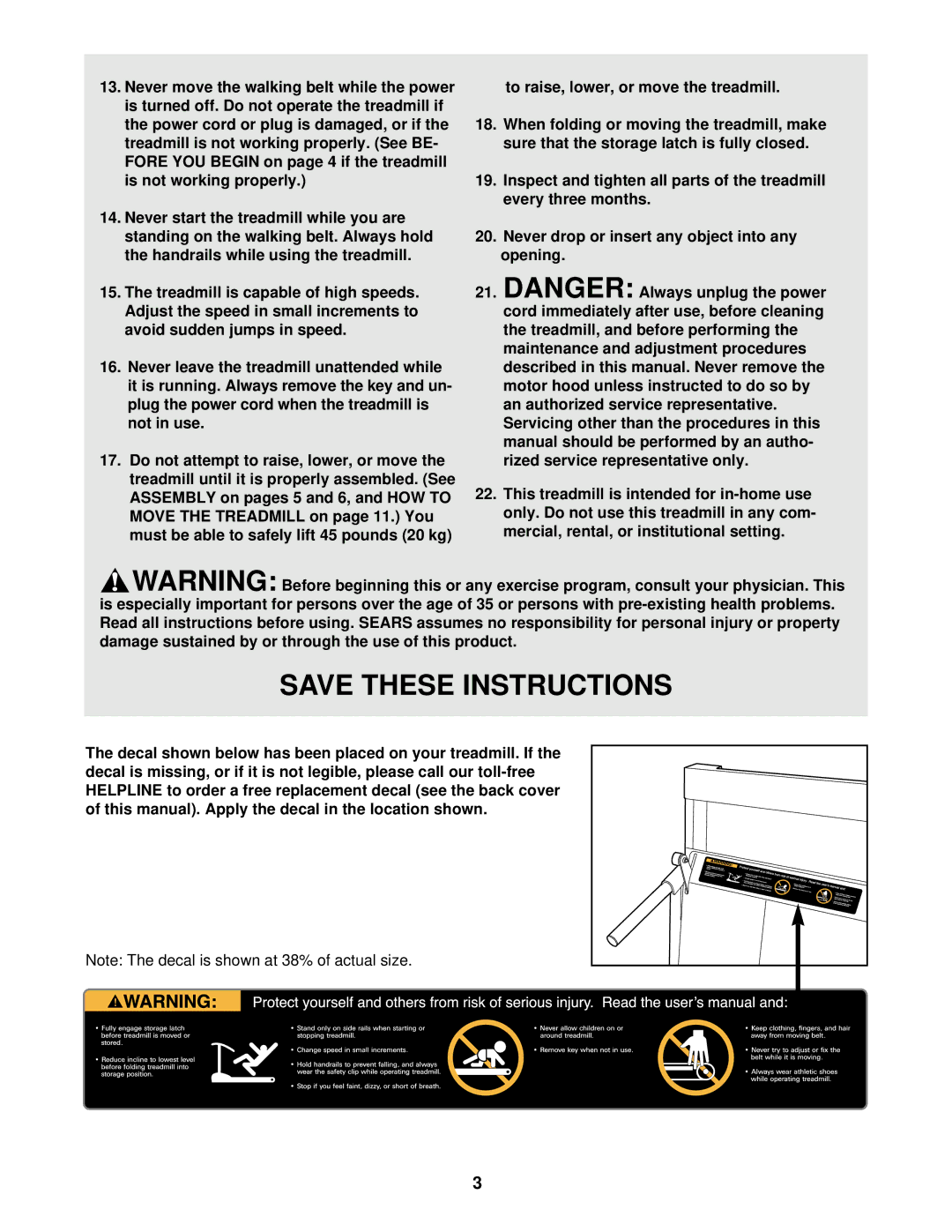 ProForm 831.299210 user manual 