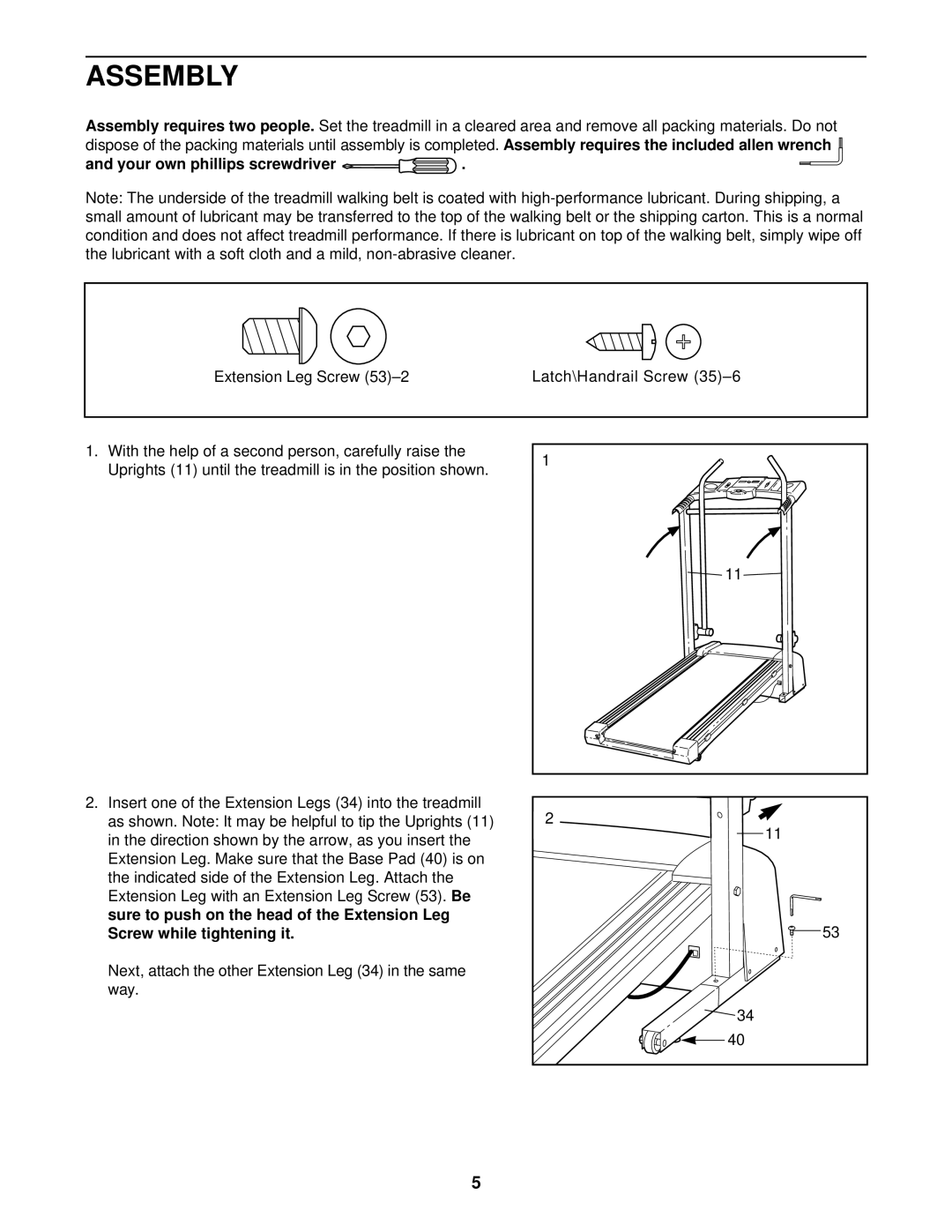 ProForm 831.299212 user manual Assembly, Your own phillips screwdriver 