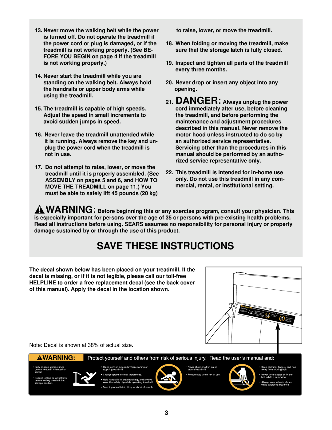 ProForm 831.299216 user manual 