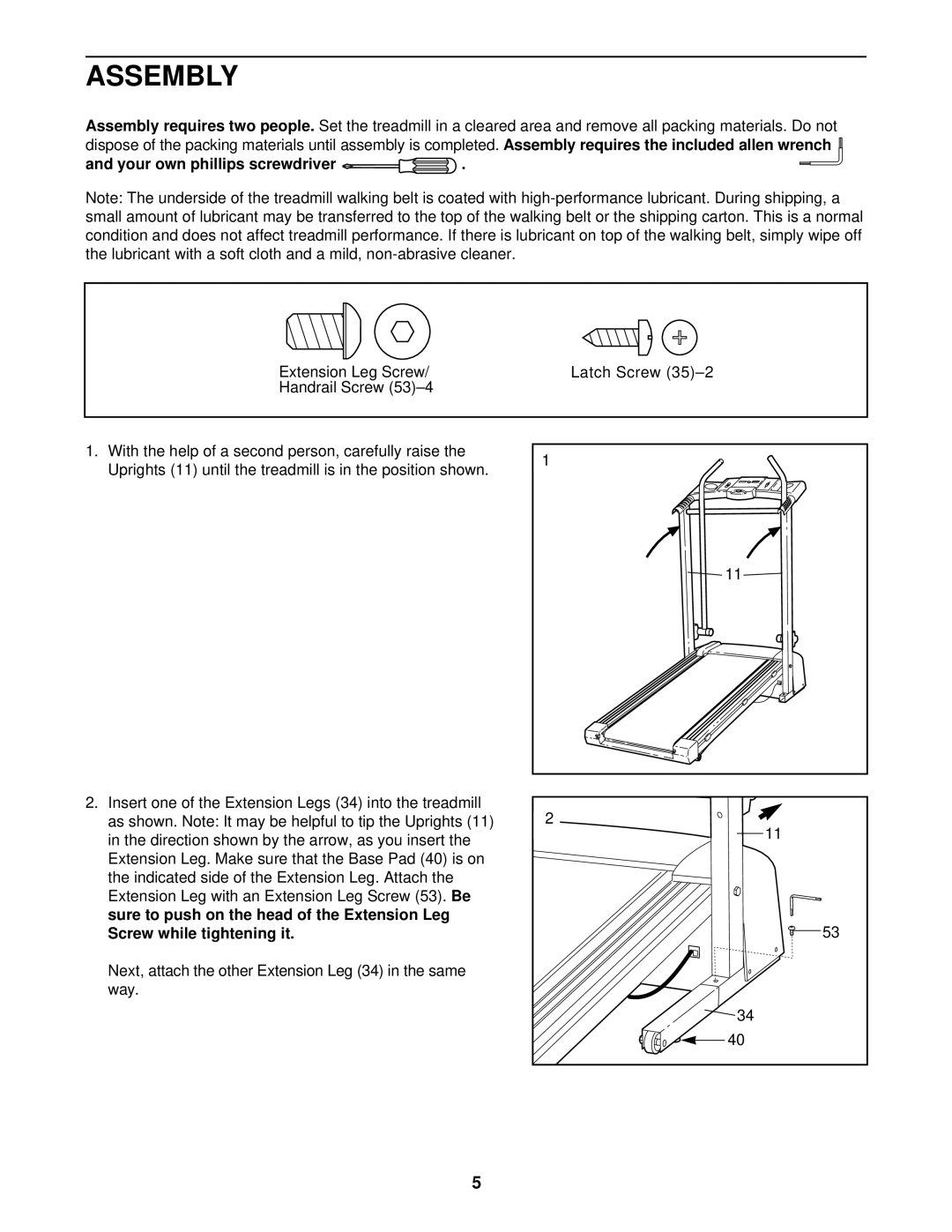 ProForm 831.299216 user manual Assembly, Your own phillips screwdriver 