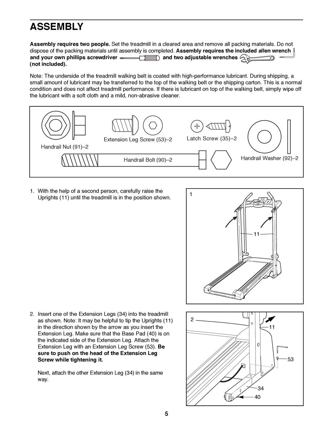 ProForm 831.299230 user manual Assembly 