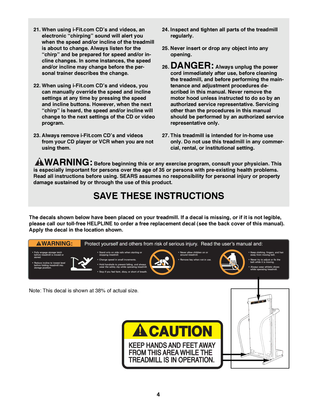 ProForm 831.299242 user manual 