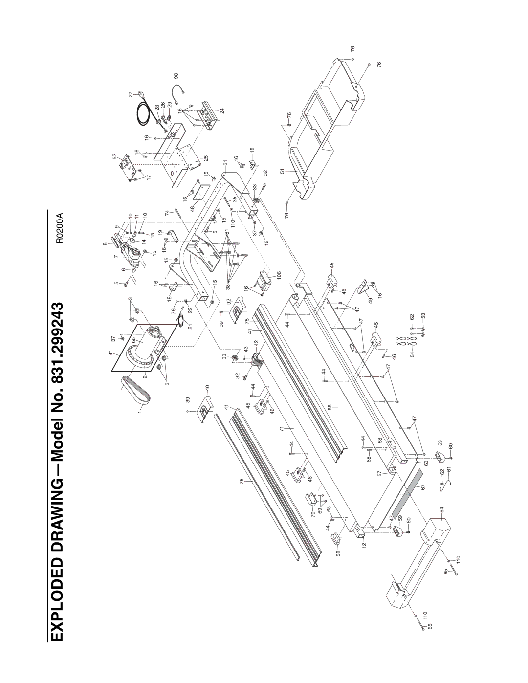 ProForm 831.299243 user manual Exploded DRAWINGÑModel No 