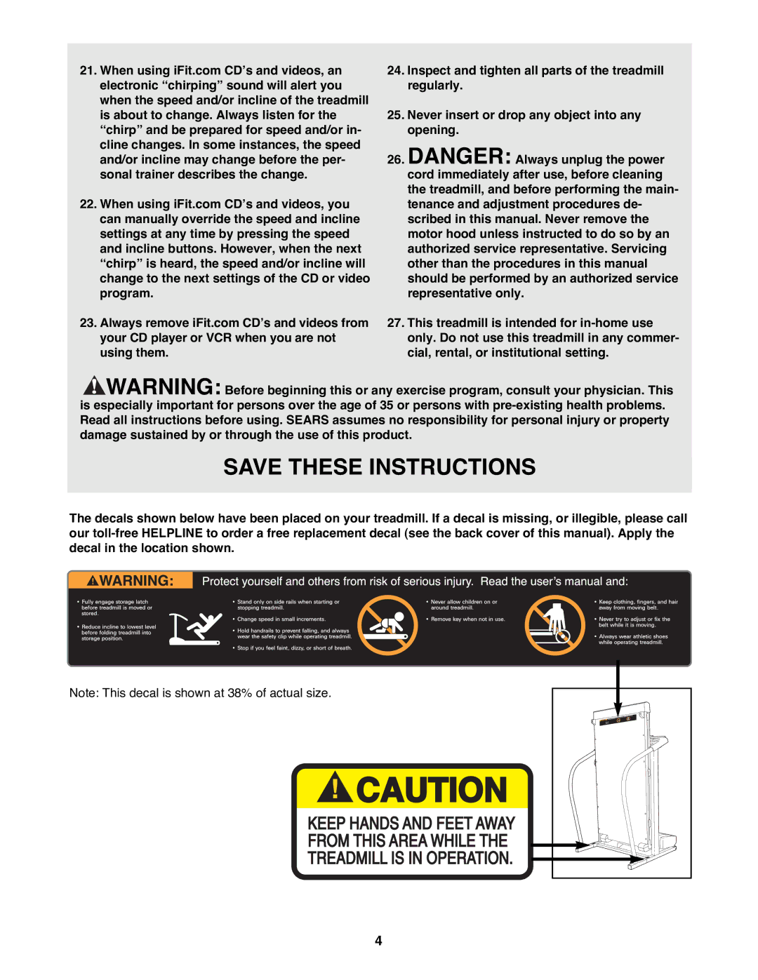 ProForm 831.299243 user manual 