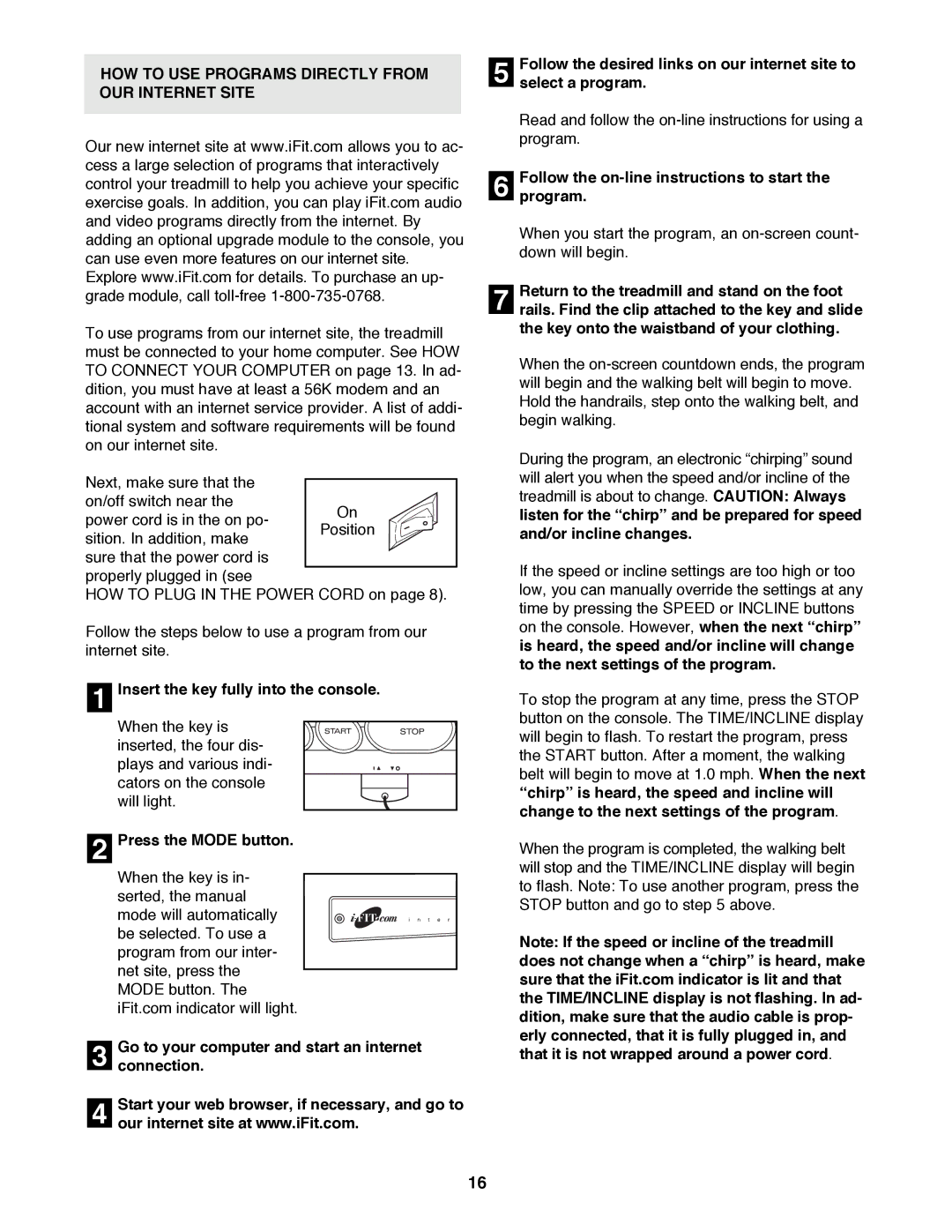 ProForm 831.299251 user manual HOW to USE Programs Directly from OUR Internet Site, Select a program 