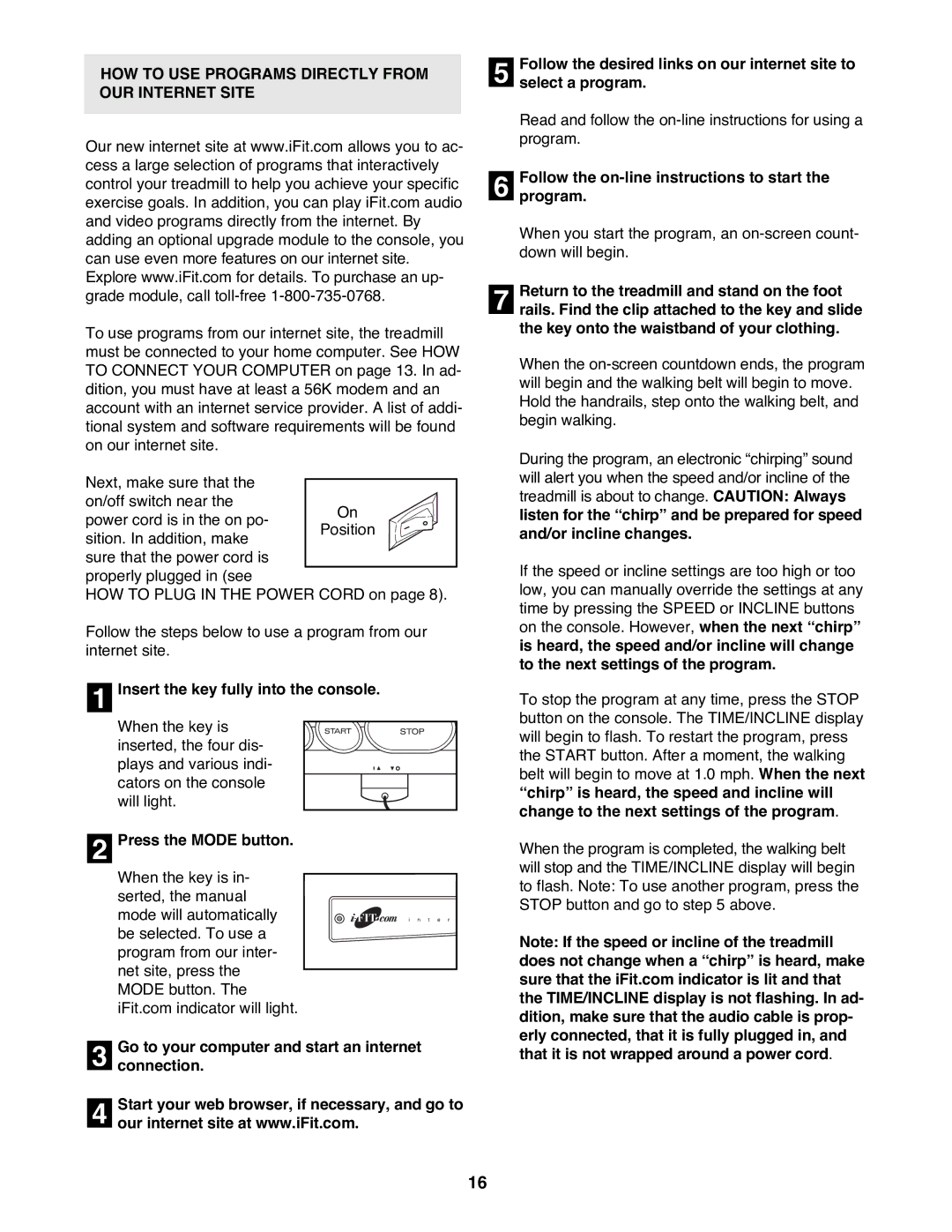 ProForm 831.299253 user manual HOW to USE Programs Directly from OUR Internet Site, Select a program 