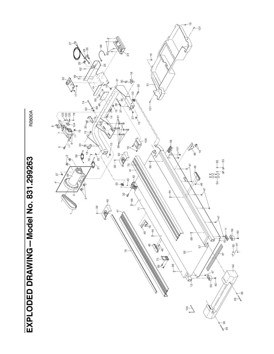 ProForm 831.299263 user manual Exploded DRAWINGÑModel No 