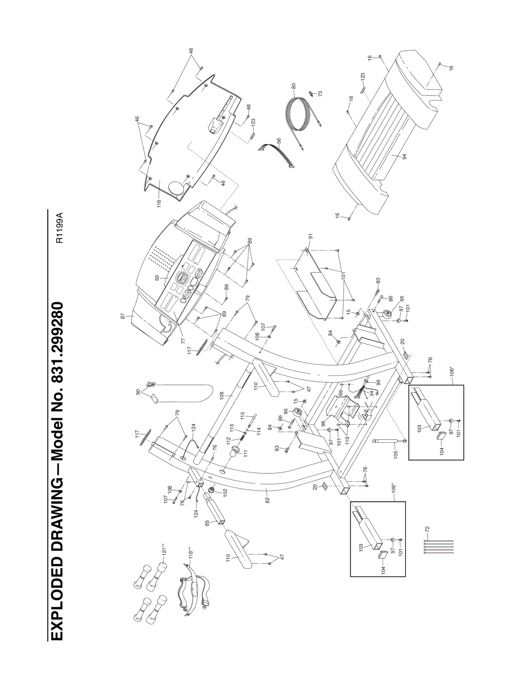 ProForm 831.299280 user manual Exploded DRAWINGÑModel No 