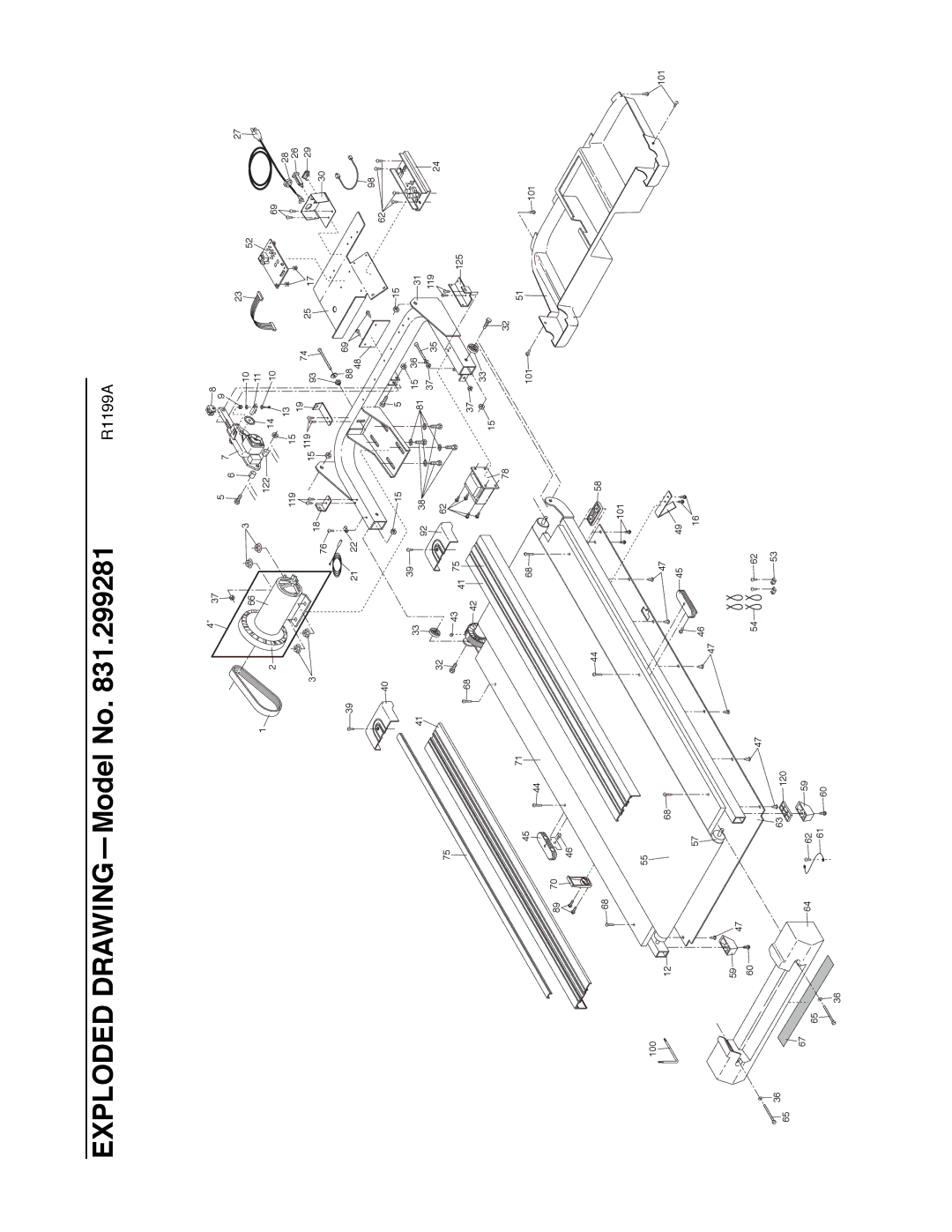 ProForm 831.299281 user manual Exploded DRAWINGÑModel No 