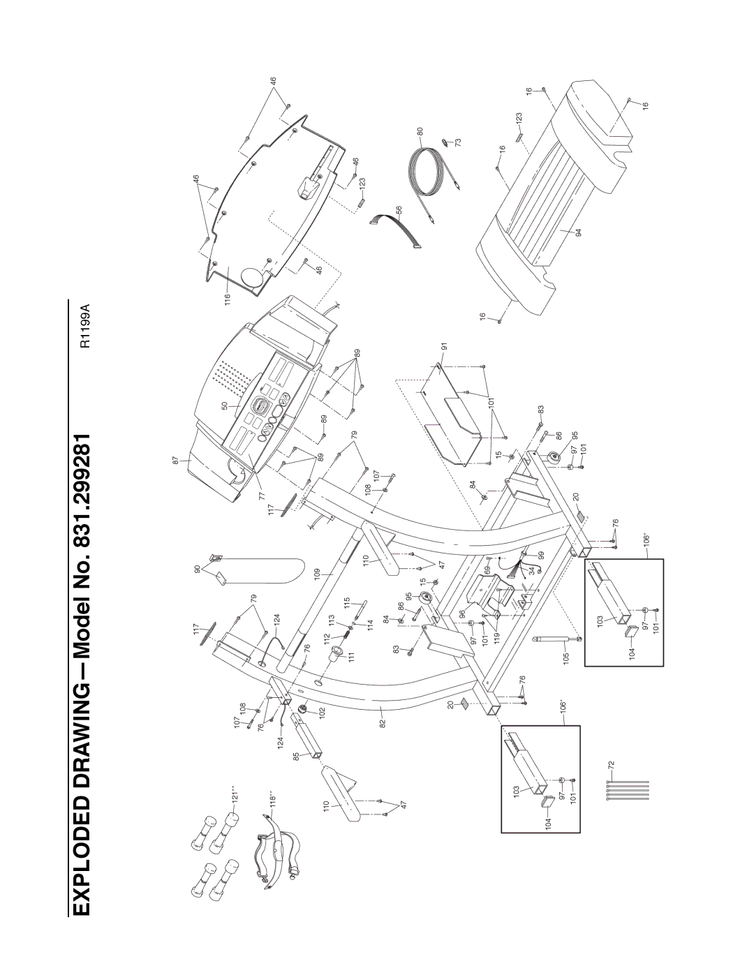 ProForm 831.299281 user manual Exploded DRAWINGÑModel No 