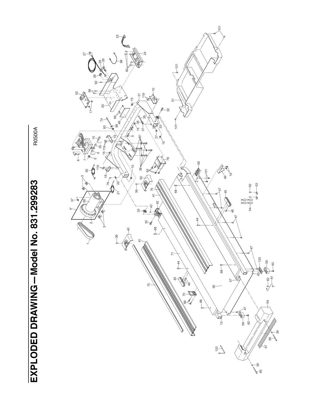 ProForm 831.299283 user manual Exploded DRAWINGÑModel No 