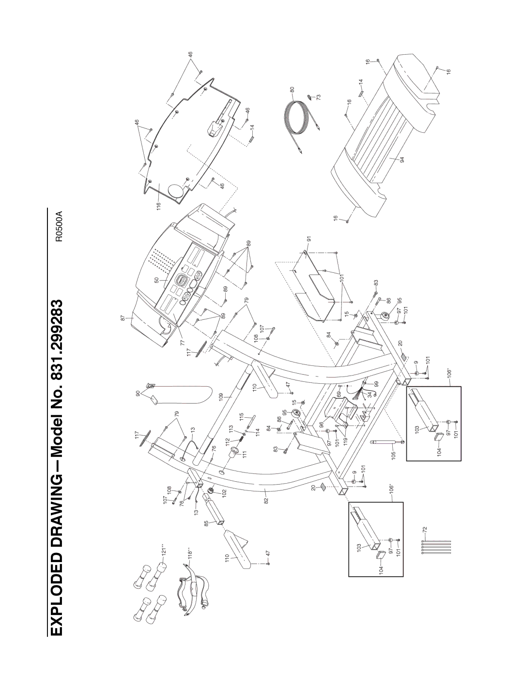 ProForm 831.299283 user manual Exploded DRAWINGÑModel No 