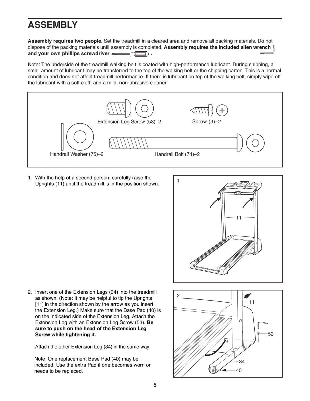 ProForm 831.299371 user manual Assembly, Your own phillips screwdriver 