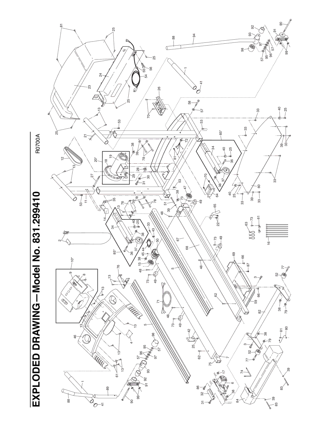 ProForm 831.299410 user manual Exploded DRAWINGÑModel No 