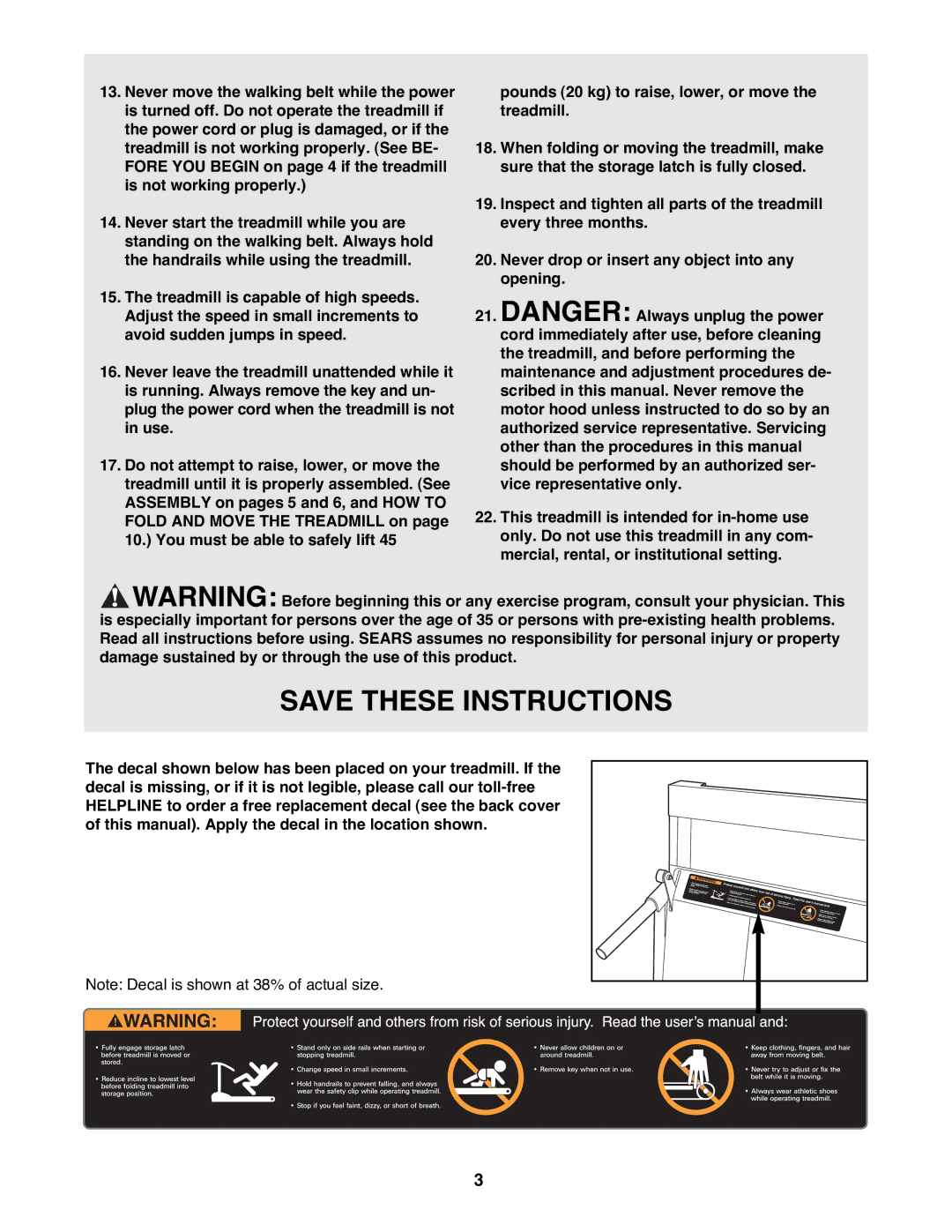 ProForm 831.299410 user manual 