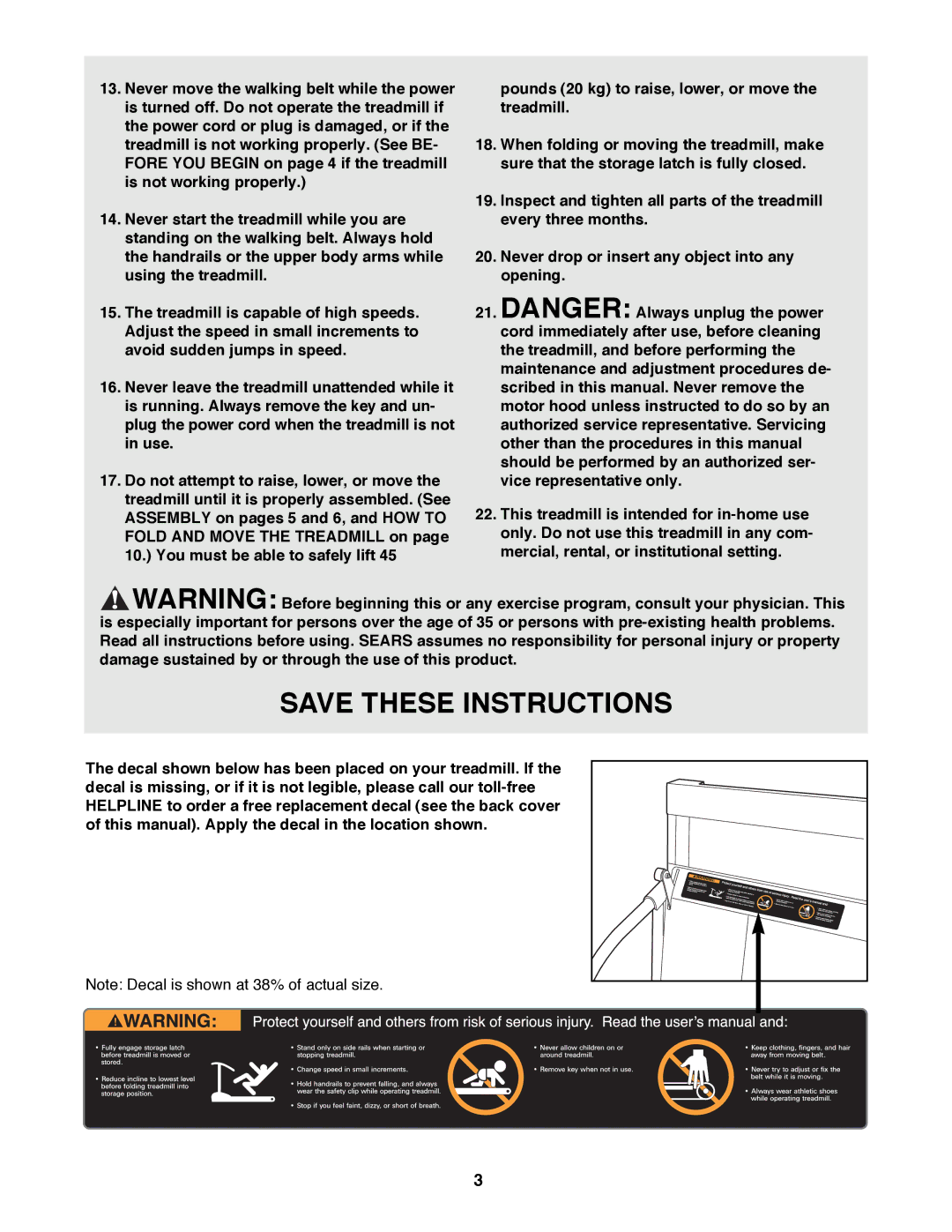 ProForm 831.299420 user manual 