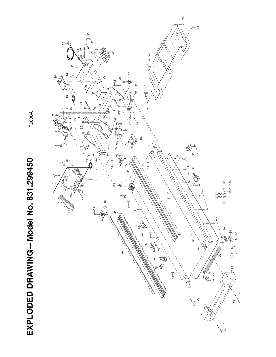 ProForm 831.299450 user manual Exploded DRAWINGÑModel No 