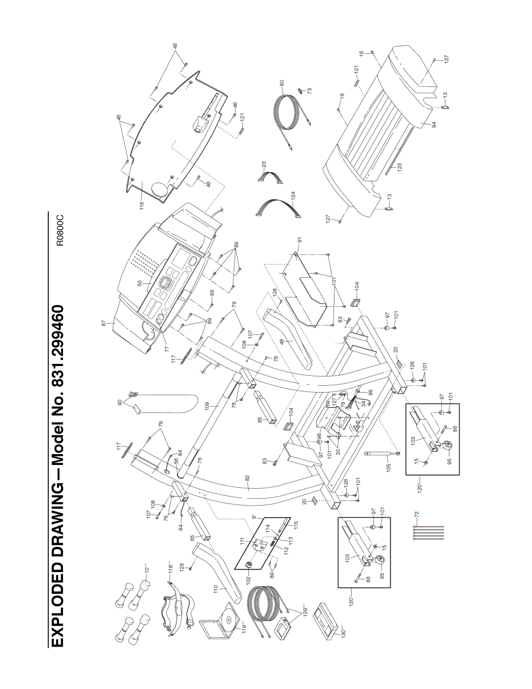 ProForm 831.299460 user manual 101 127 130 126 103 120 104 121 105 123 