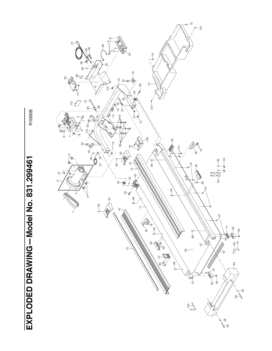 ProForm 831.299461 user manual Exploded DRAWINGÑModel No 