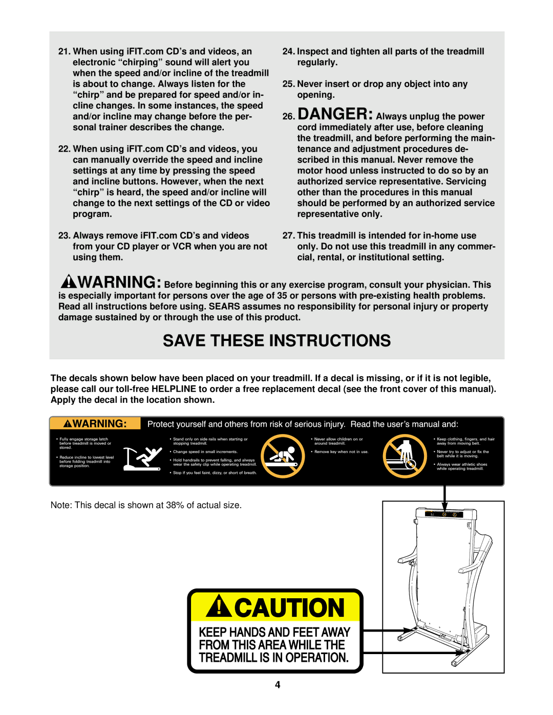 ProForm 831.299464 user manual 