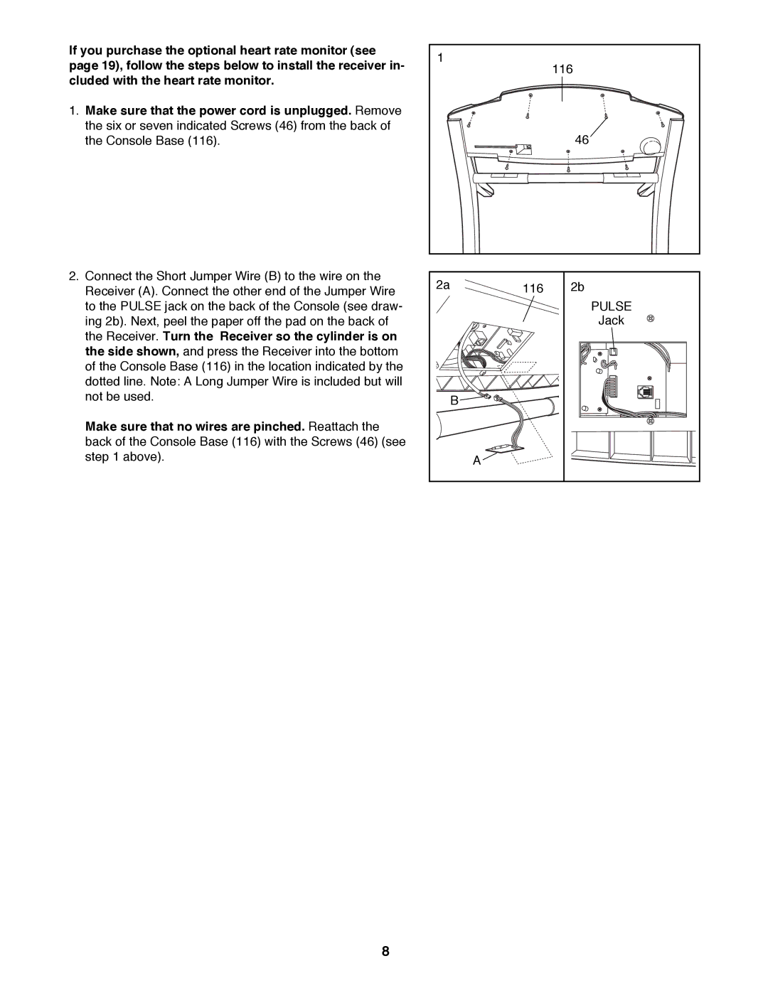 ProForm 831.299470 user manual Pulse 