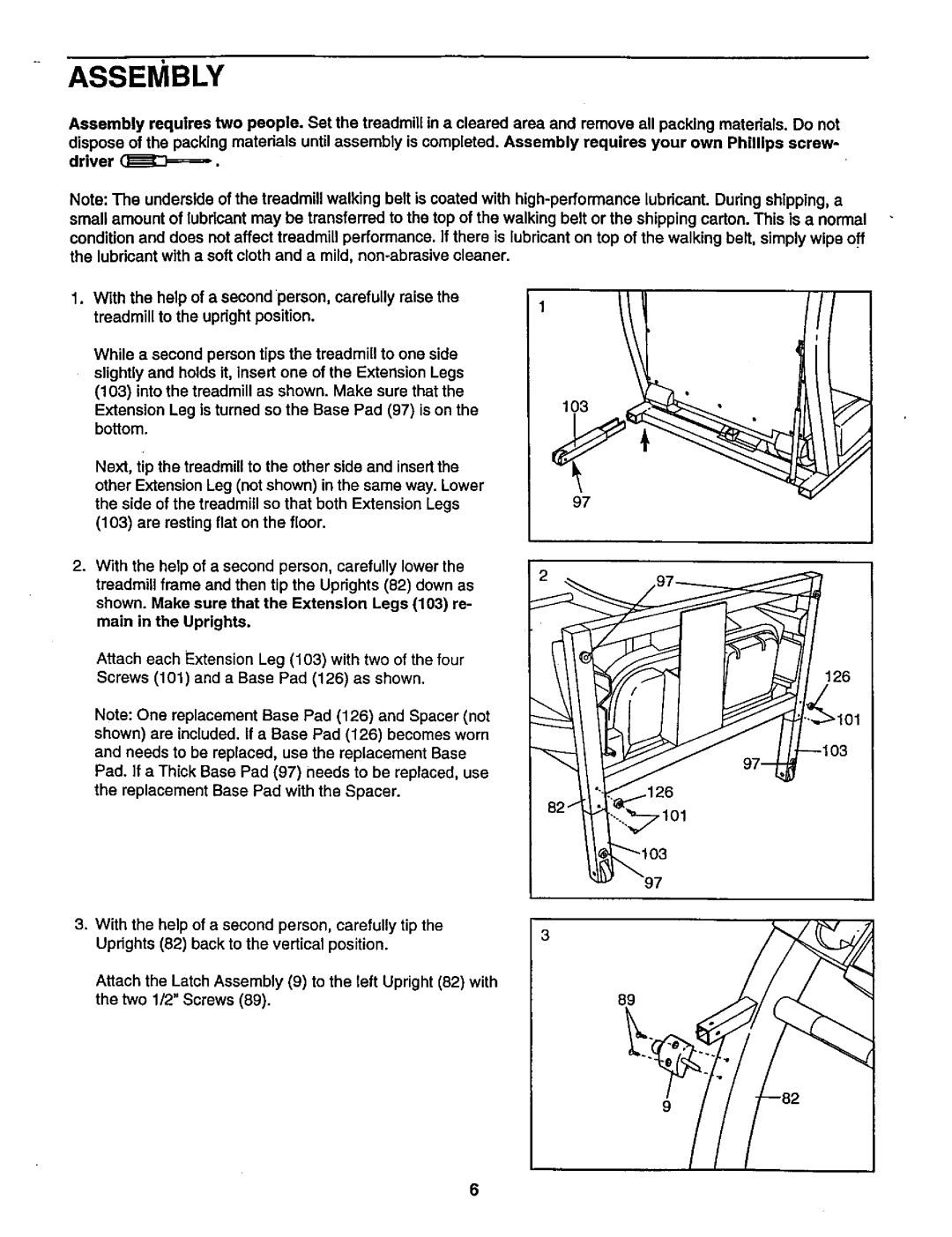 ProForm 831.29948 user manual Assembly 