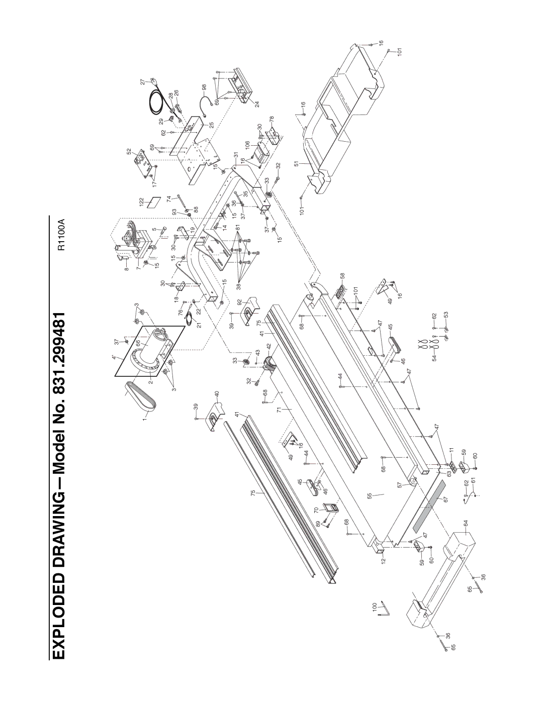 ProForm 831.299481 user manual Exploded DRAWINGÑModel No 