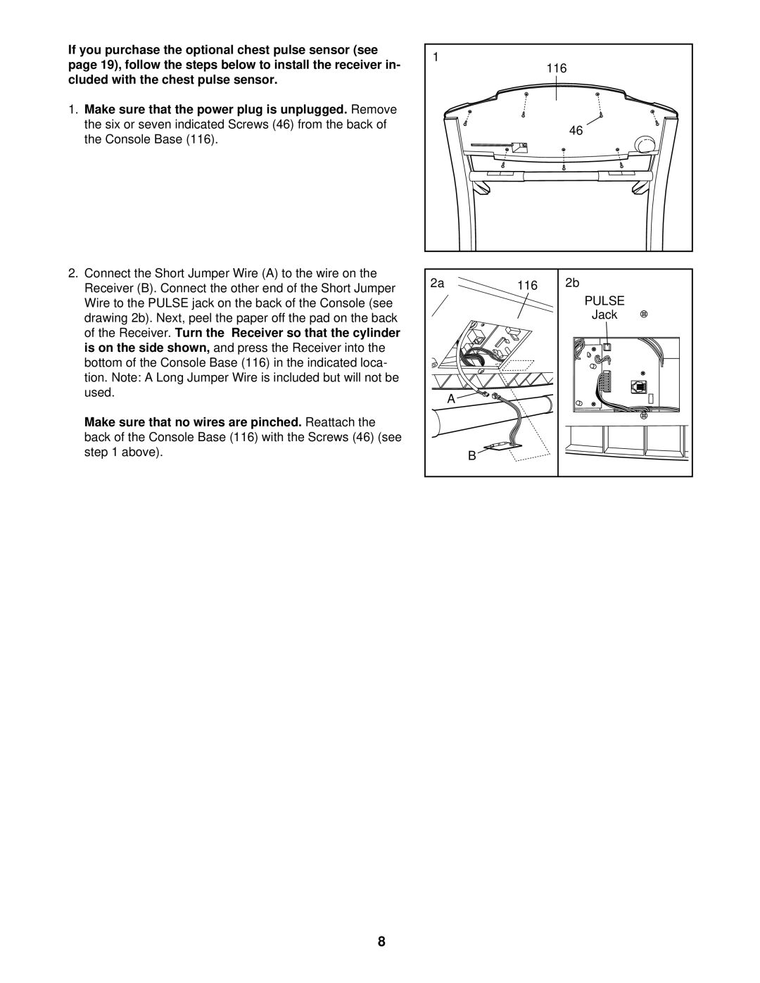 ProForm 831.299483 user manual Pulse 