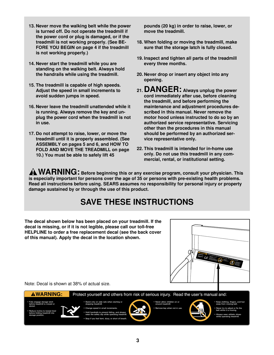 ProForm 831.299500 user manual 