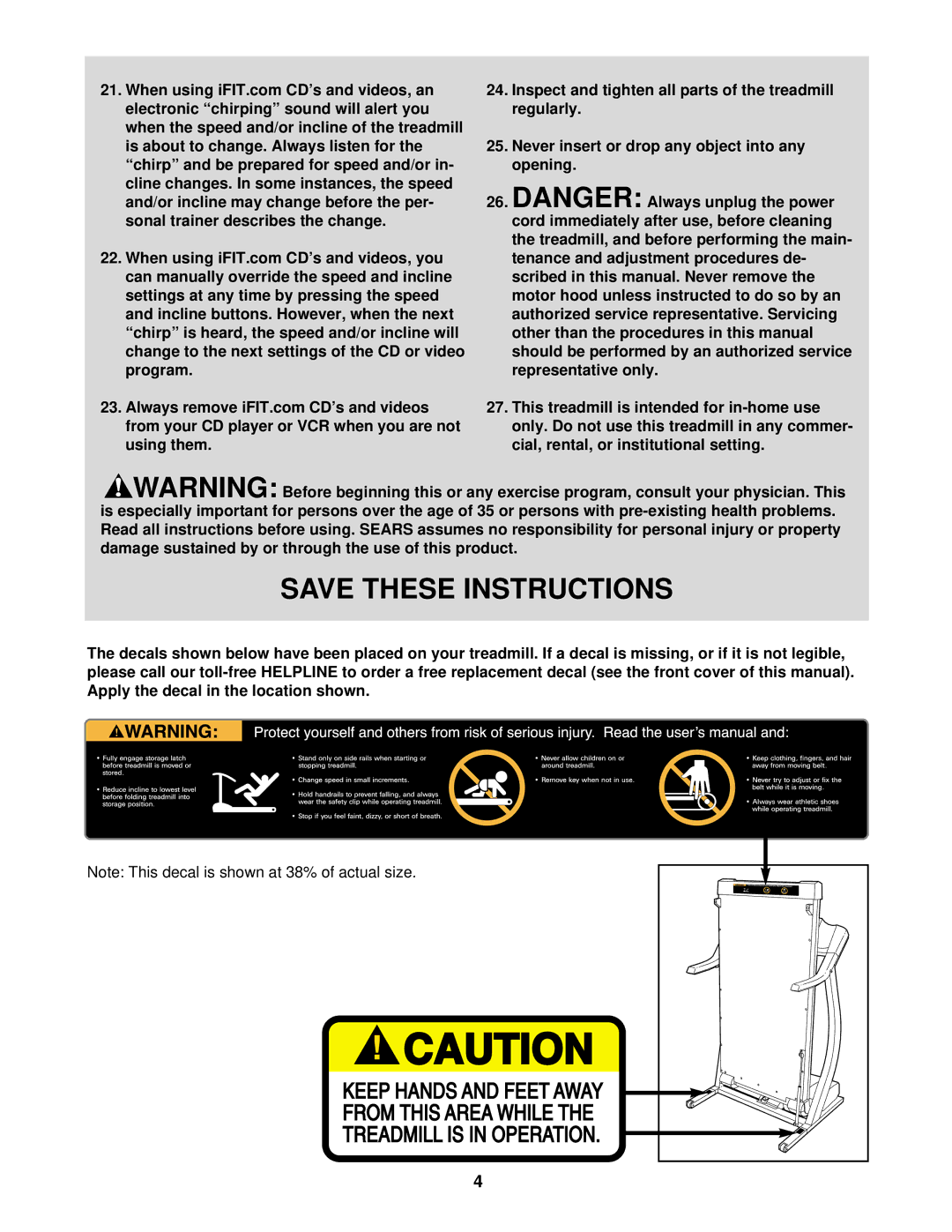 ProForm 831.299570 user manual 