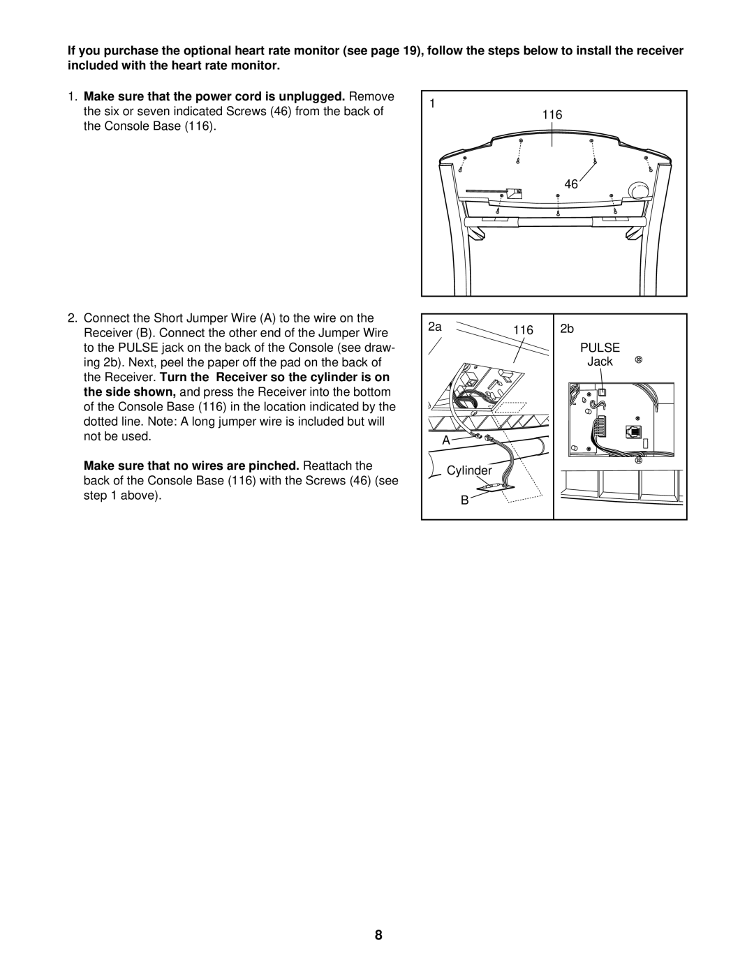 ProForm 831.299570 user manual Pulse 