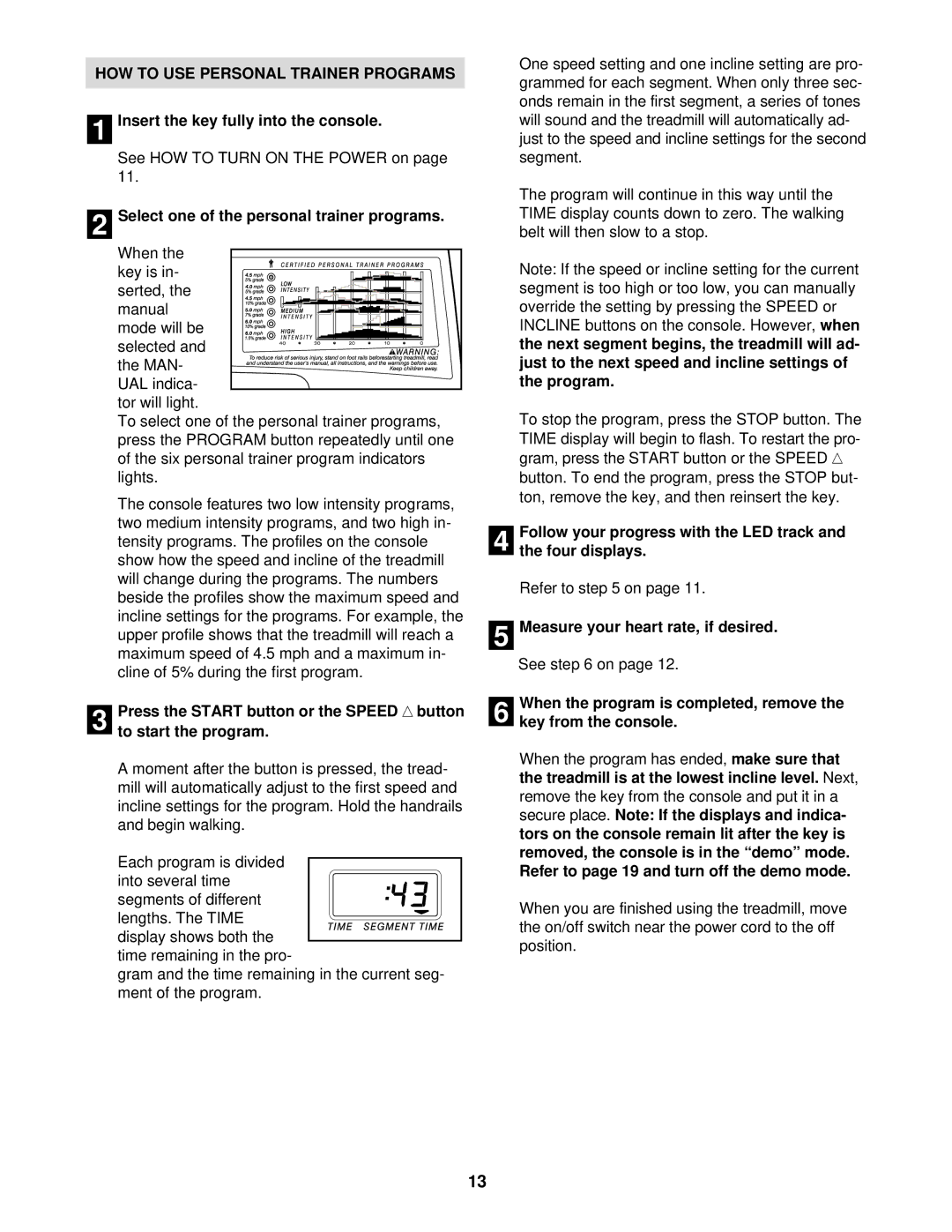 ProForm 831.299572 user manual HOW to USE Personal Trainer Programs, Select one of the personal trainer programs 