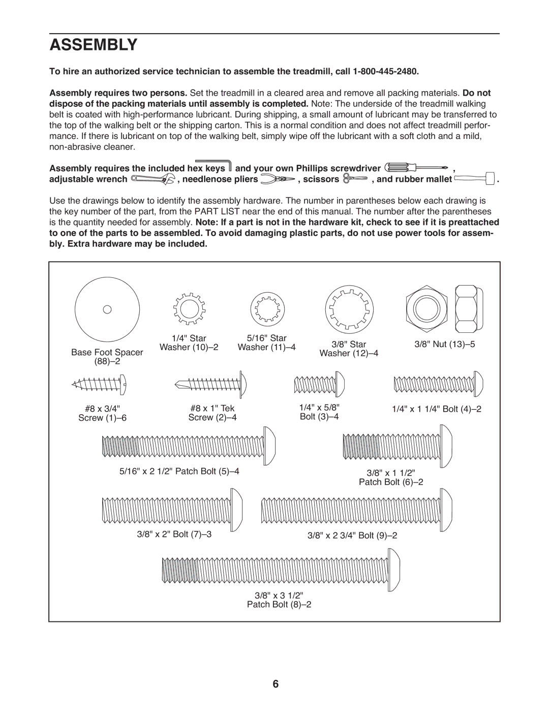 ProForm 985 user manual Assembly 