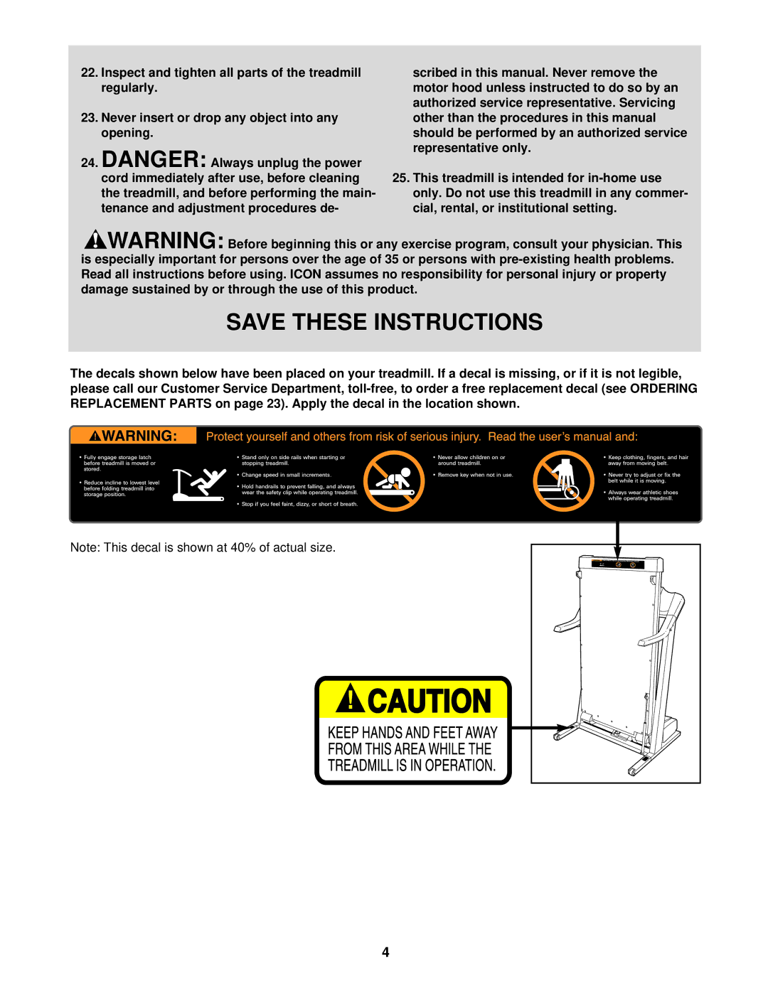 ProForm CR 610 user manual 