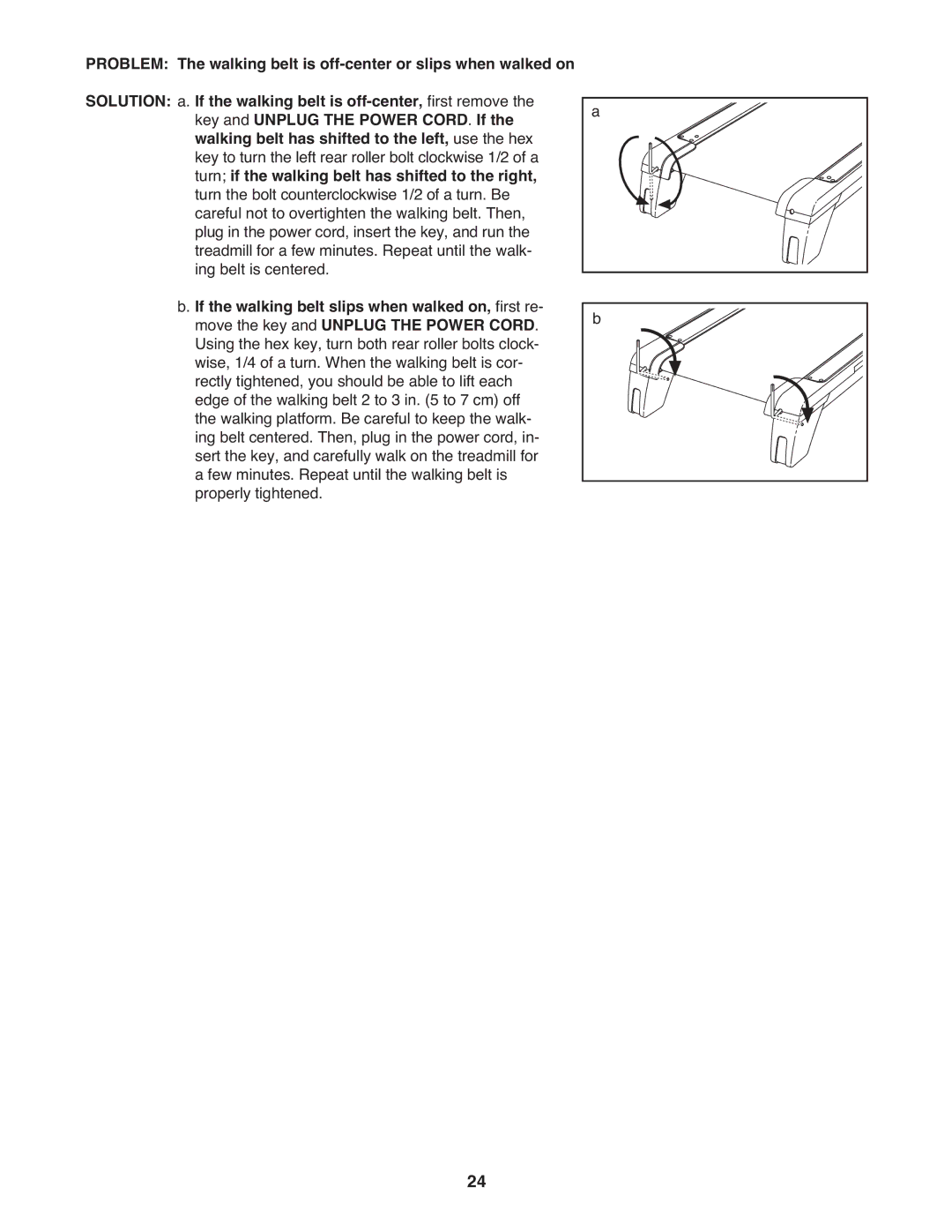 ProForm CS user manual Problem Solution 