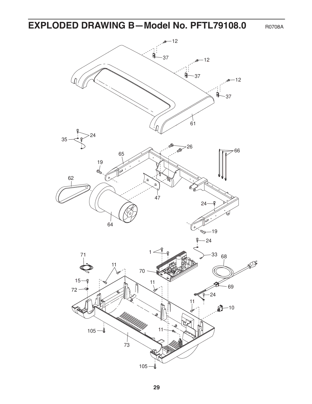 ProForm CS user manual Exploded Drawing B-Model No. PFTL79108.0 R0708A 