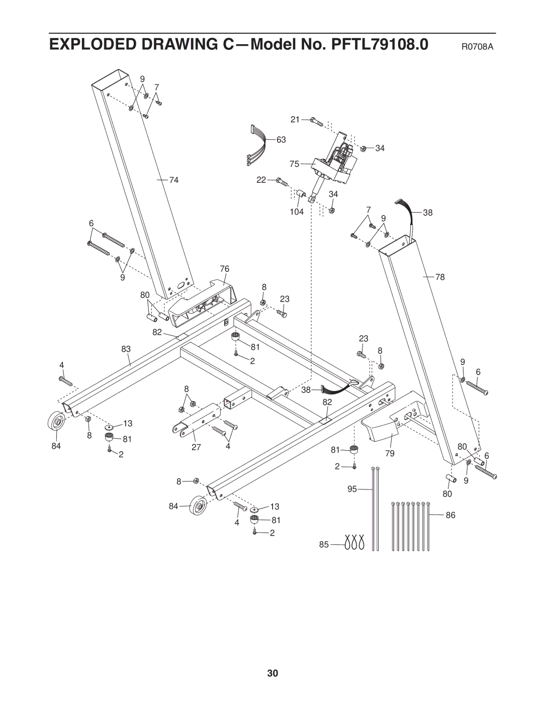 ProForm CS user manual Exploded Drawing C-Model No. PFTL79108.0 R0708A 