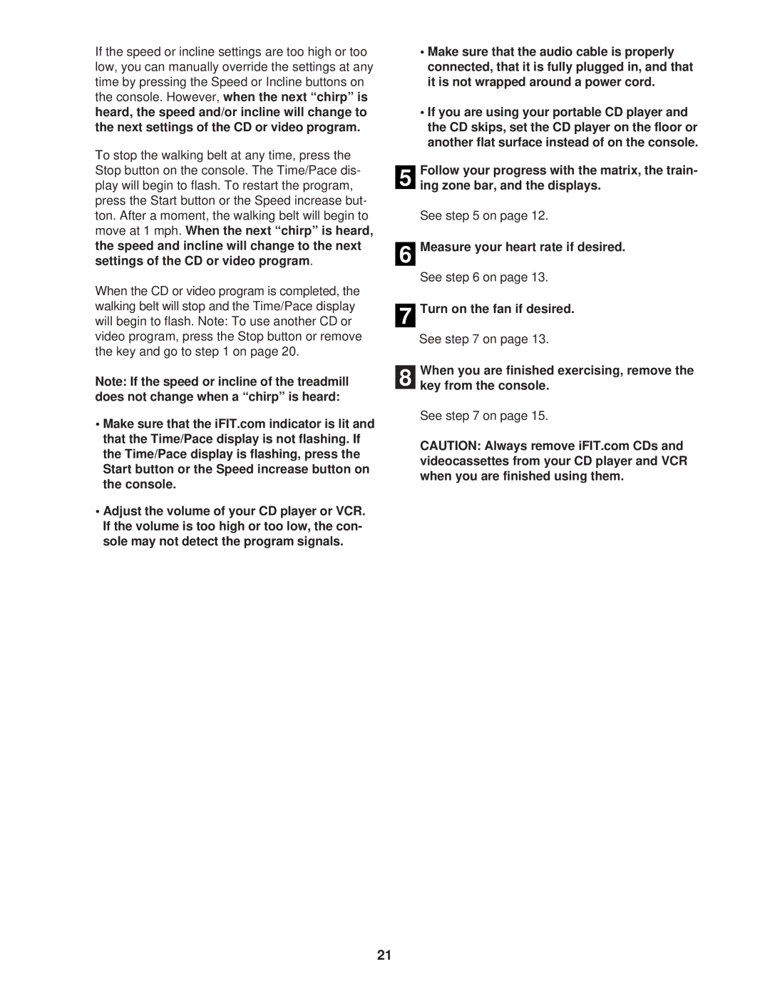 ProForm CS9e user manual Measure your heart rate if desired 