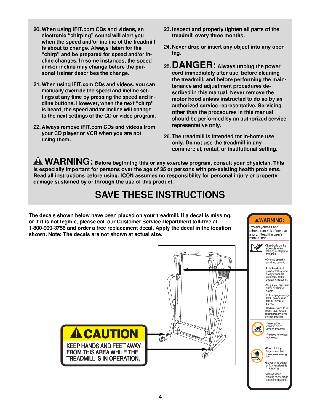 ProForm CS9e user manual 