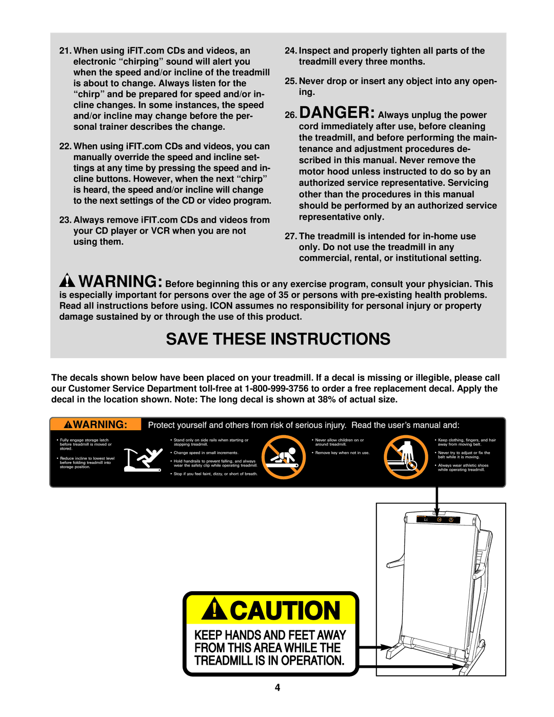 ProForm CT 1160 user manual 