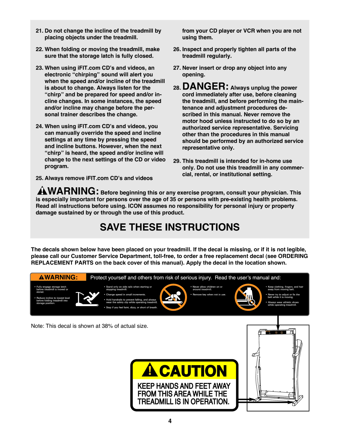 ProForm DRTL11720 user manual 