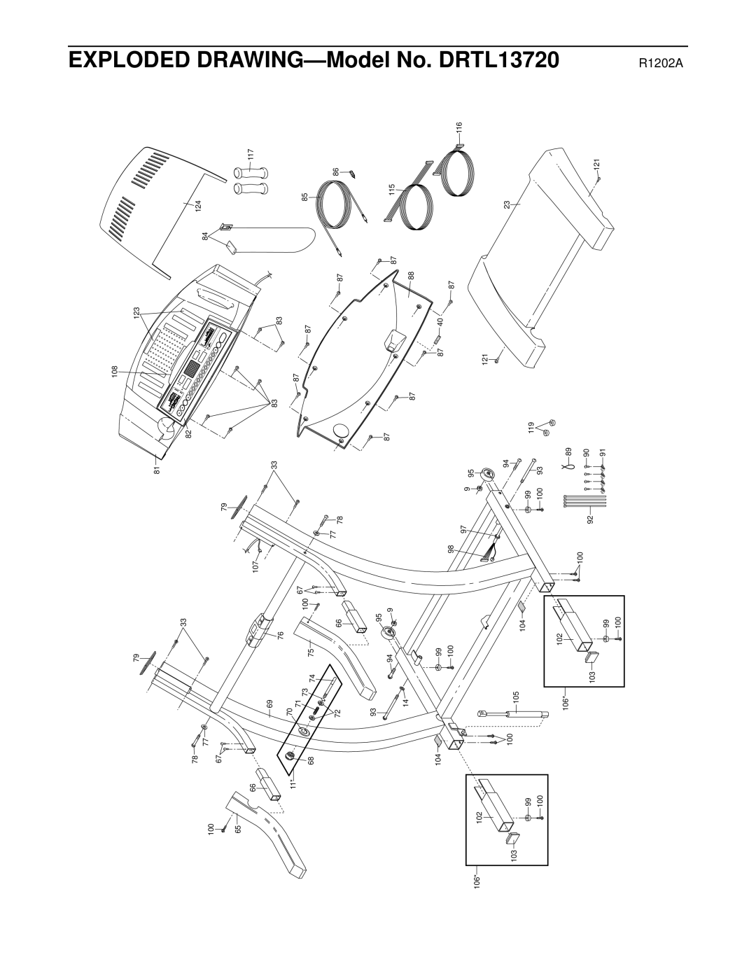 ProForm user manual Exploded DRAWING-Model No. DRTL13720 