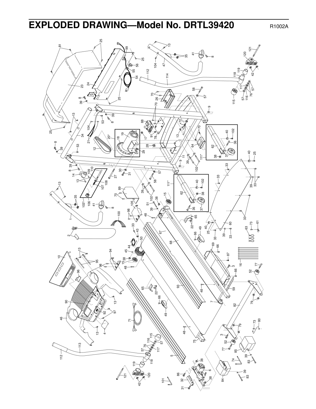 ProForm DRTL39420 user manual R1002A 