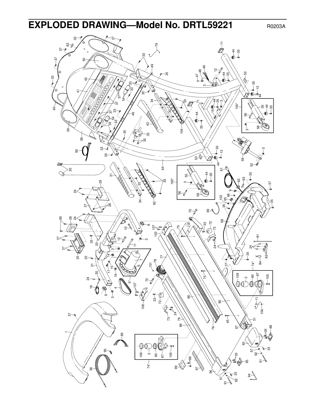 ProForm DRTL59221 user manual Exploded 