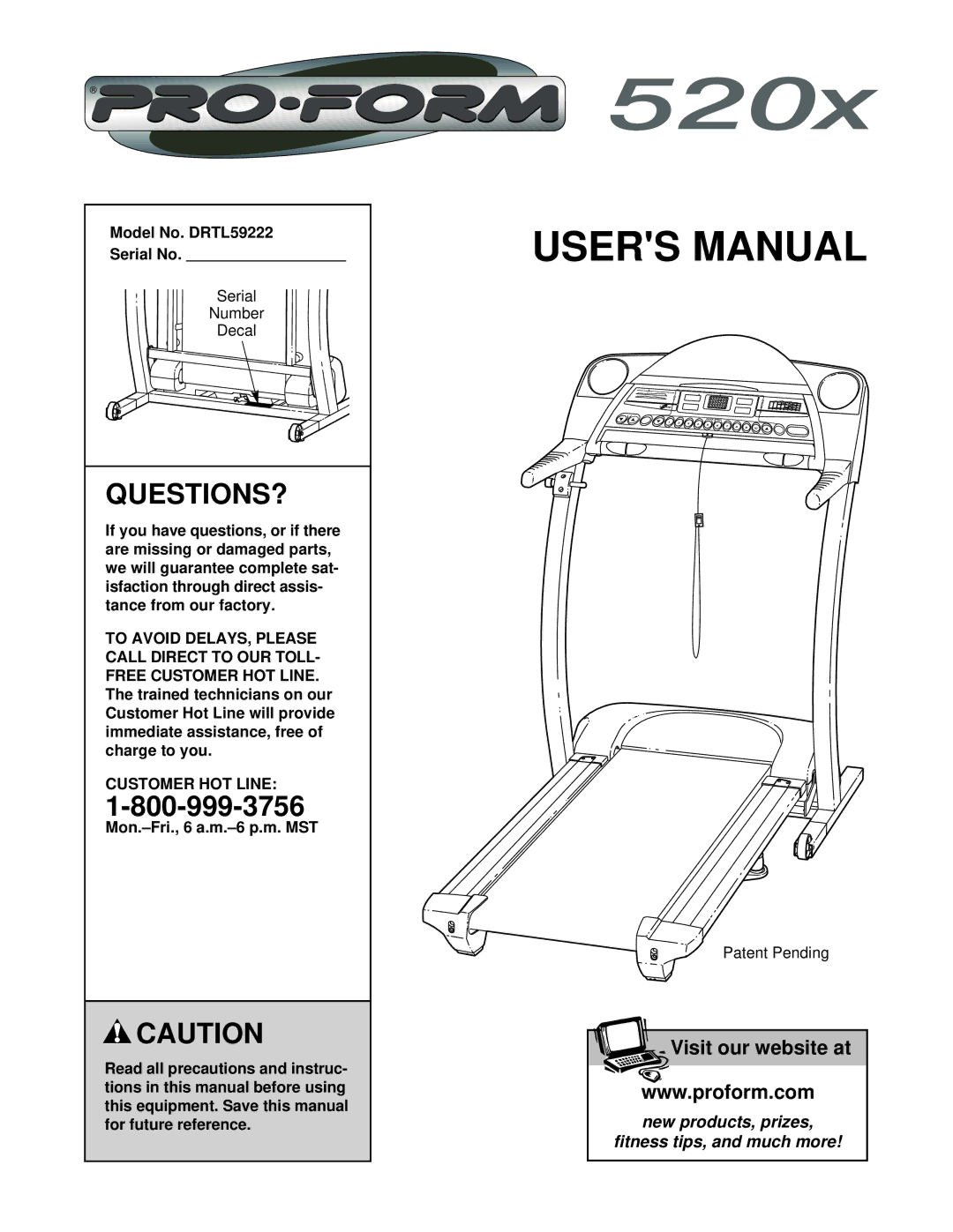 ProForm DRTL59222 user manual Questions?, To Avoid, Free Customer HO, Customer HOT Line 