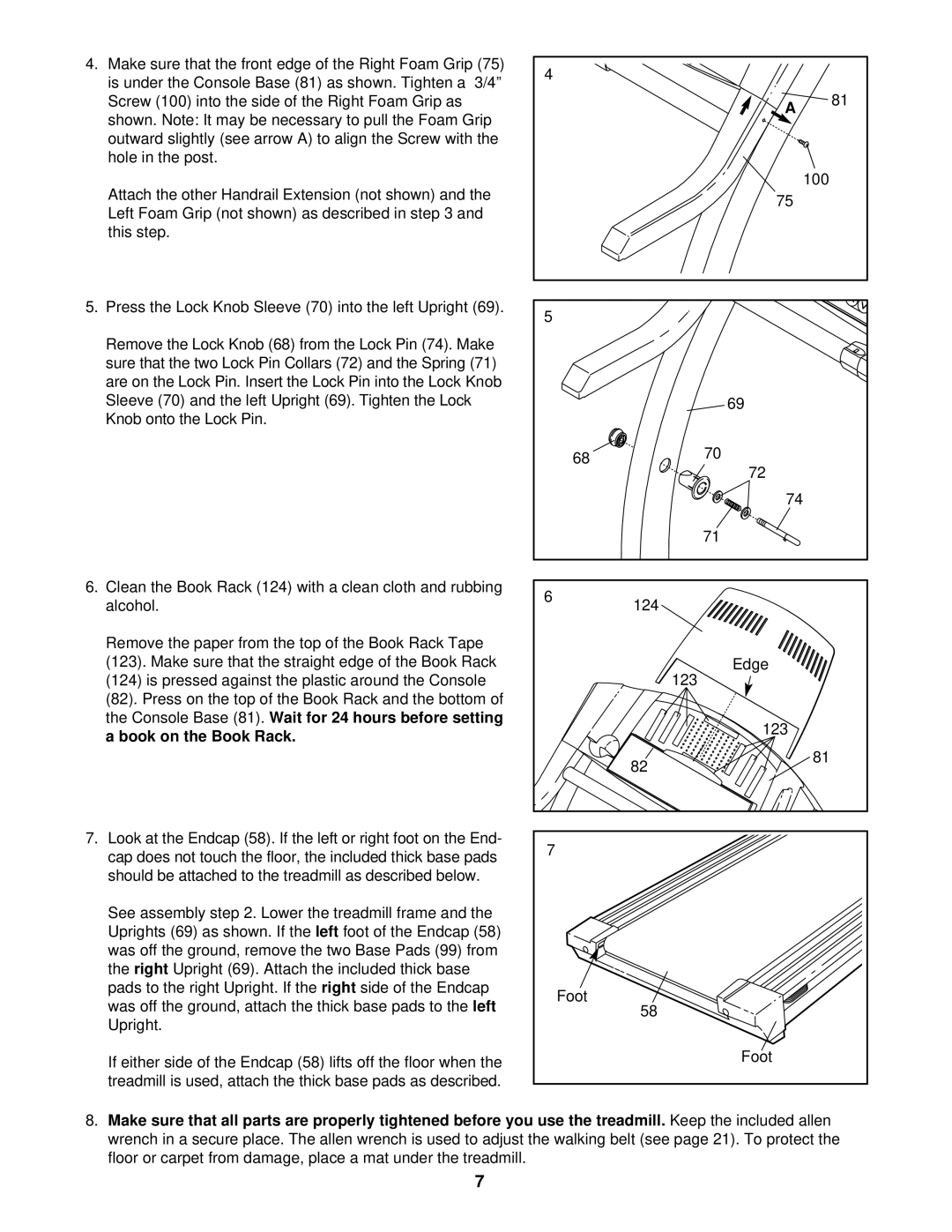 ProForm DRTL99720 user manual Right, Left 