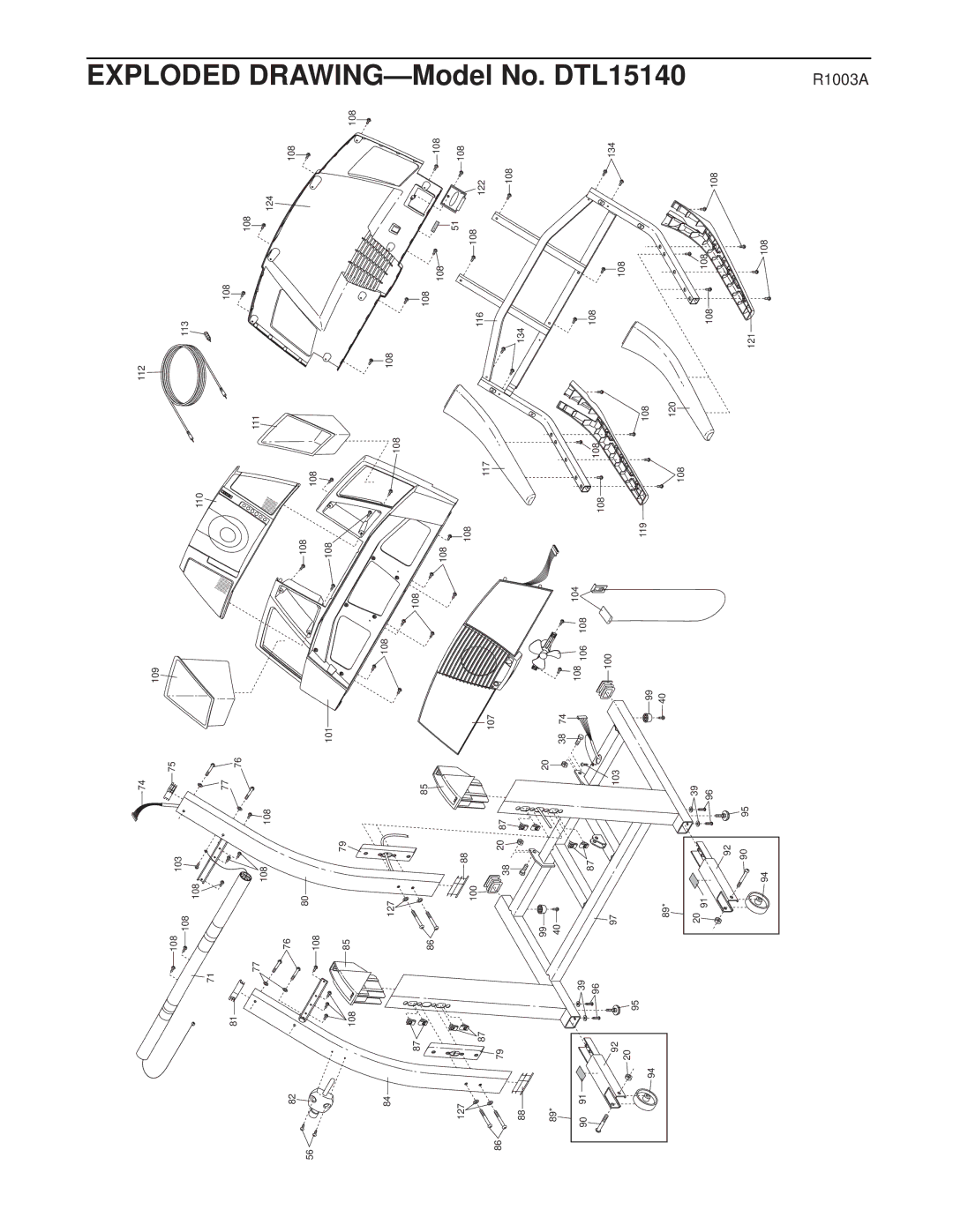 ProForm DTL15140 user manual Exploded 